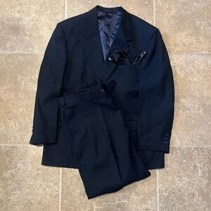 Nino Cerruti Rue Royale Men’s Navy Blue Suit Sports Jacket and Pants
